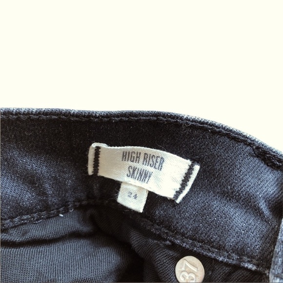 MADEWELL High Rise Distressed Denim‎ Ankle Cropped Ripped Knee Skinny Jeans 24 - Picture 7 of 7